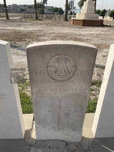 BAGHDAD (NORTH GATE) WAR CEMETERY - ALEXANDER, J